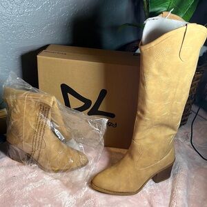 Over the knee cowgirl boots